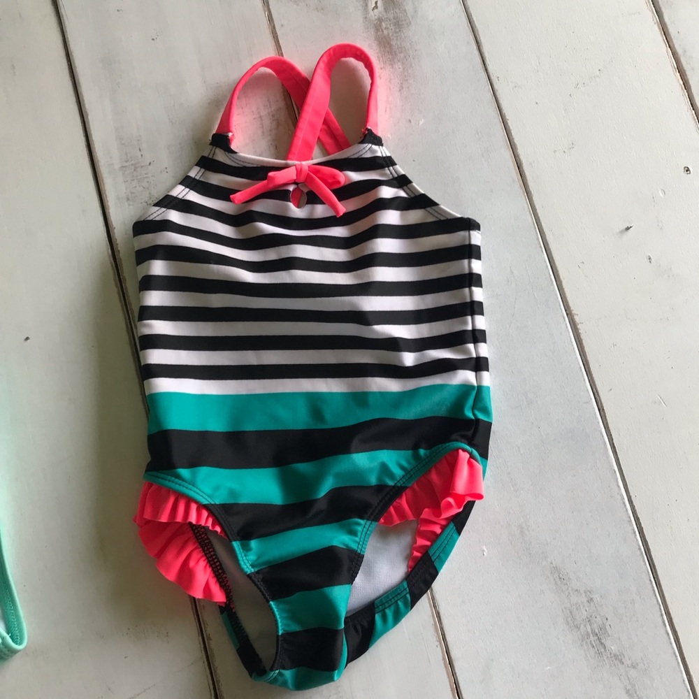 Striped retro swimsuit